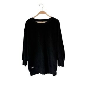 Kavu W's Riverton Sweatshirt black casual fit mid-thigh length pockets